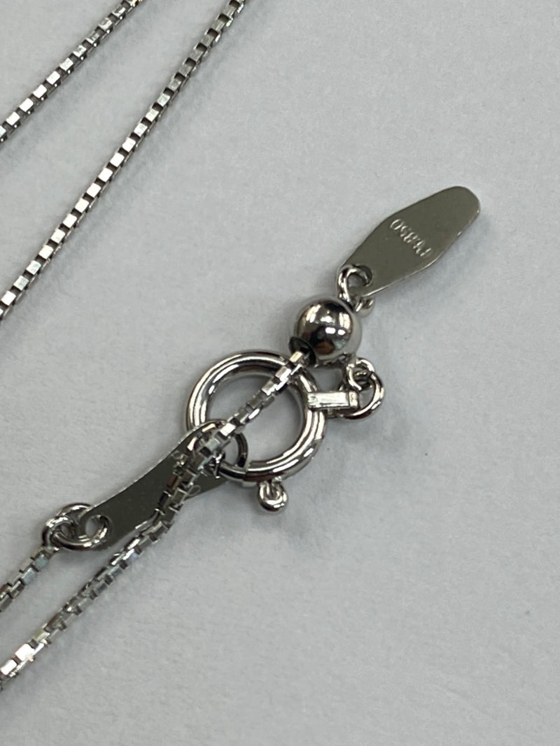 Pt850 Platinum Venetian Chain Long Necklace 0.7mm/0.8mm [60cm free]