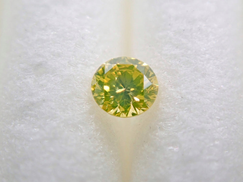 カナリーイエローダイヤモンド（トリートメント） 2mm/0.029ctルース（VSクラス相当）