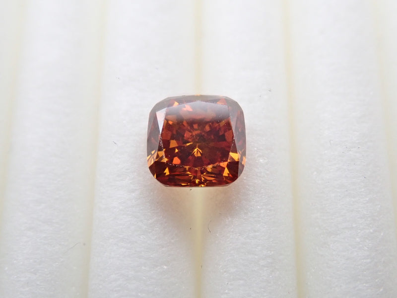 オレンジダイヤモンド 0.386ctルース(FANCY DEEP BROWNISH ORANGE, SI1)