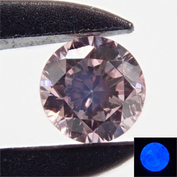 ファンシーライトパープリッシュピンクダイヤモンド 0.119ctルース(FANCY LIGHT PURPLISH PINK, SI2)