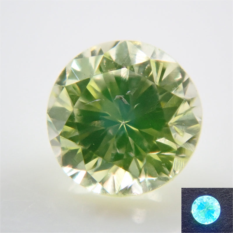 ダイヤモンドシェイプFANCY YELLOW GREEN 0.112ct RD/RT1887/CGL