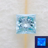 Ice blue diamond 2.3mm/0.069ct loose (VS class equivalent, princess cut)