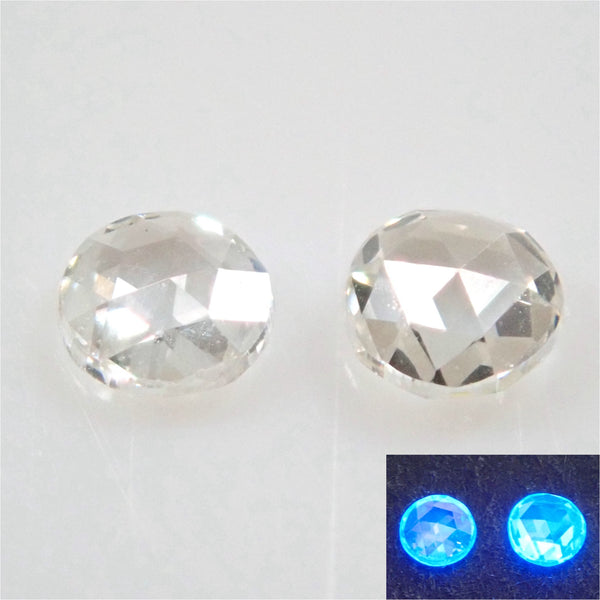 ローズカットダイヤモンド2石ペア 1.8mm/0.049ctルース（VSクラス