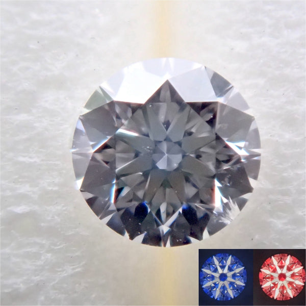 ダイヤモンド 3.3mm/0.142ctルース(E, SI-1, EXCELLENT H&C ハート ...