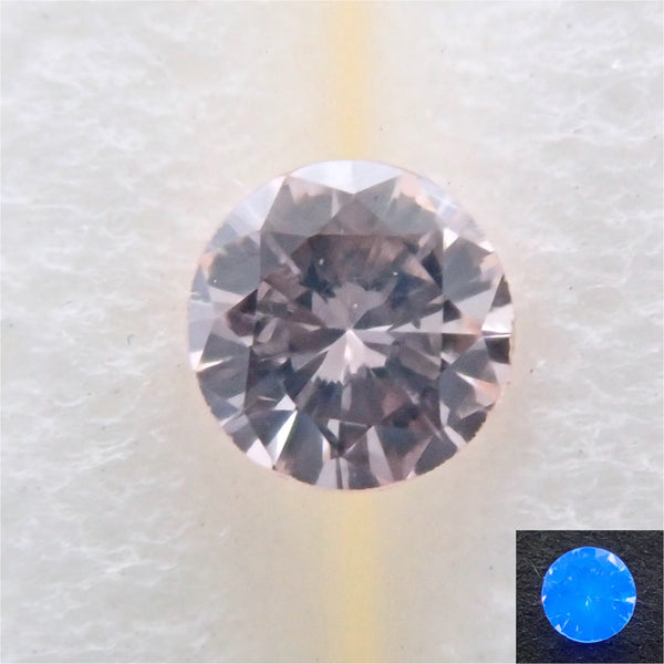 ピンクダイヤモンド 2.4mm/0.061ctルース(FAINT PINK, SI-2 ...