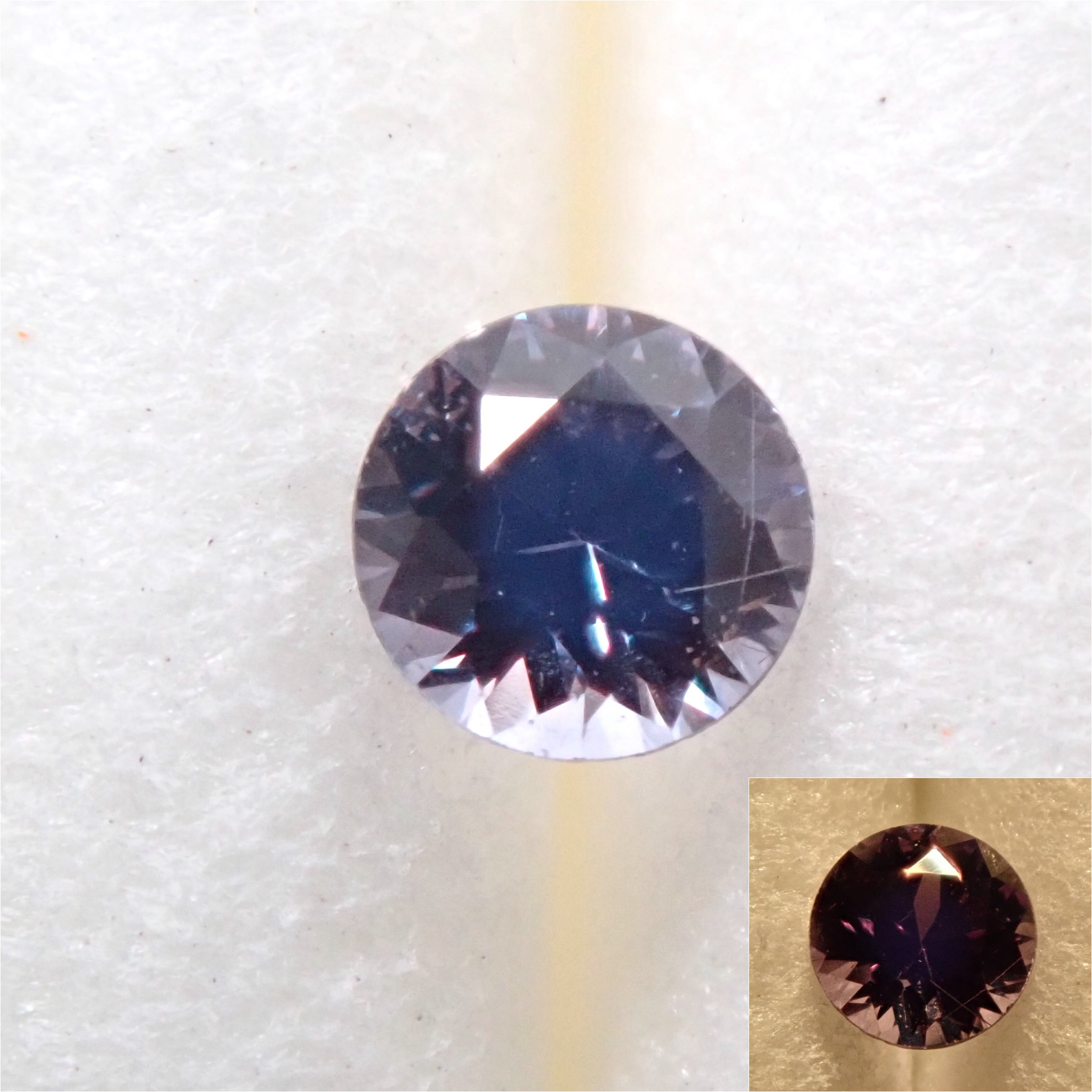 Bekily Blue Garnet from Madagascar (color change garnet) 2.5mm/0.078ct loose