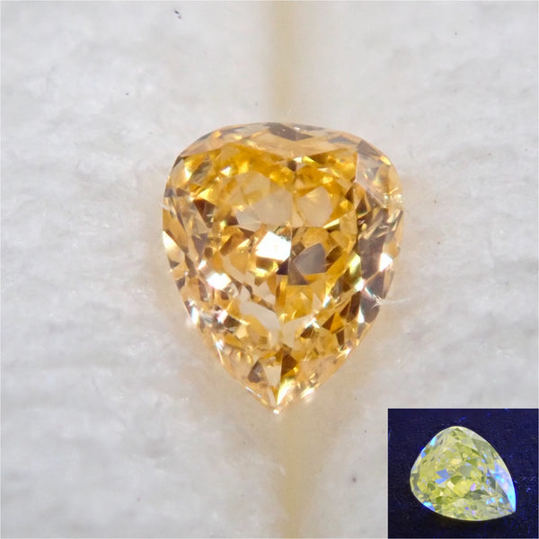 綾ジュエリー0.208ct Fancy Intense Yellow SI-1