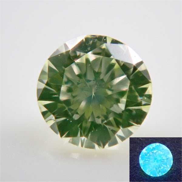グリーンダイヤモンド 0.064ルース(LIGHT YELLOW GREEN, SI1,パロットグリーン系)