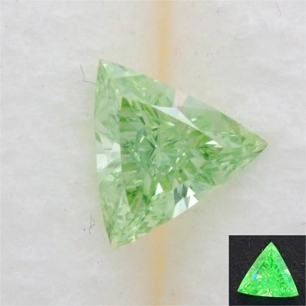 薄荷綠鑽石（處理）0.063克拉裸鑽（相當於VS級）
