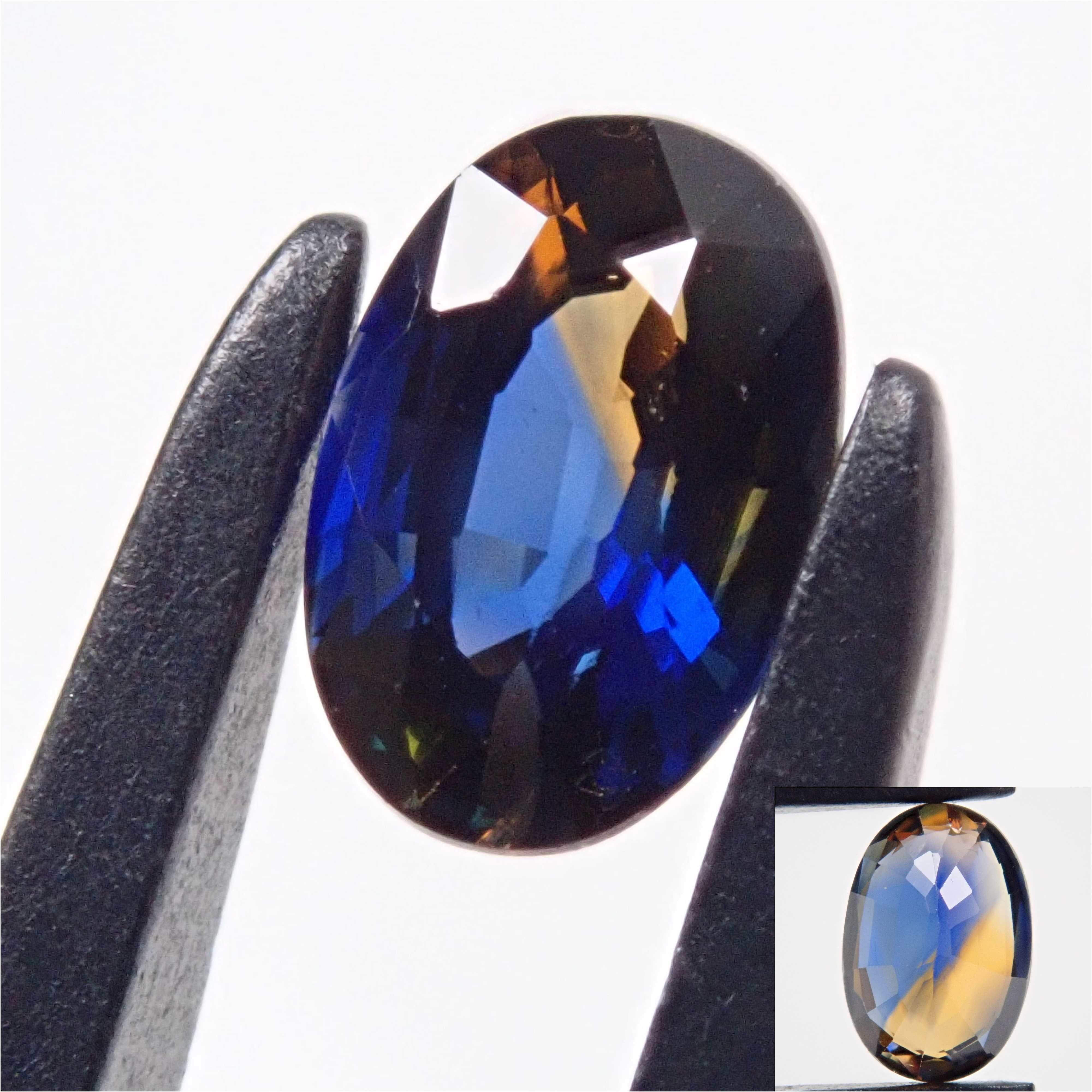 Bicolor sapphire 0.549ct loose