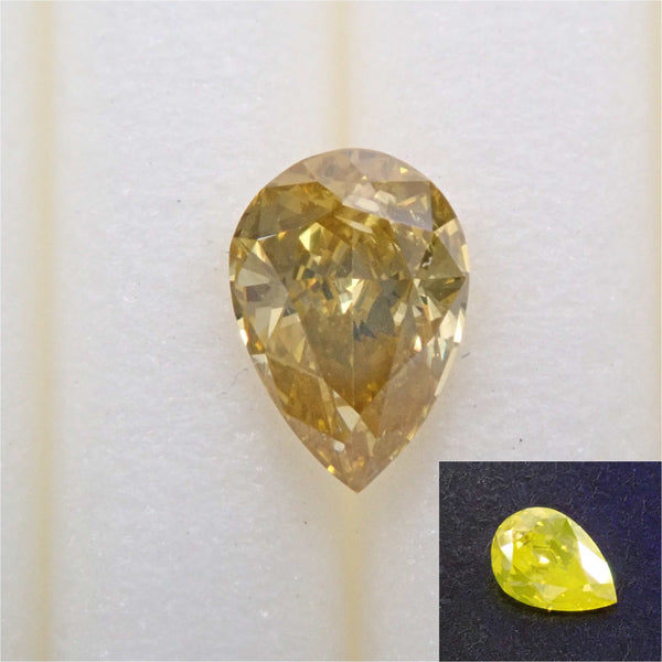 Yellow diamond 0.188ct loose (FANCY DEEP BROWNISH YELLOW, I1)
