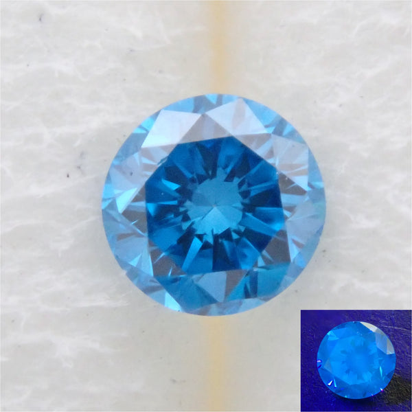 ロンドンブルーダイヤモンド（トリートメント） 2.5mm/0.070ctルース（VSクラス相当）