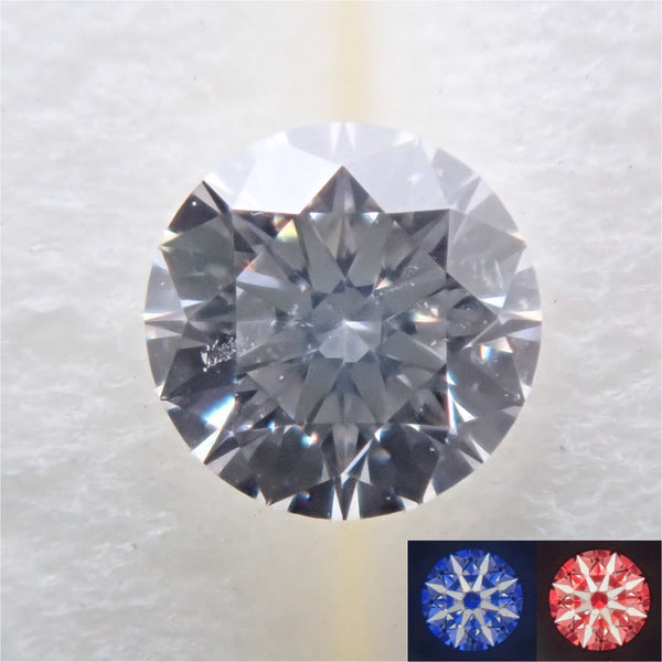 ダイヤモンド 3.4mm/0.141ctルース(D, SI-1, EXCELLENT H&C ハート ...