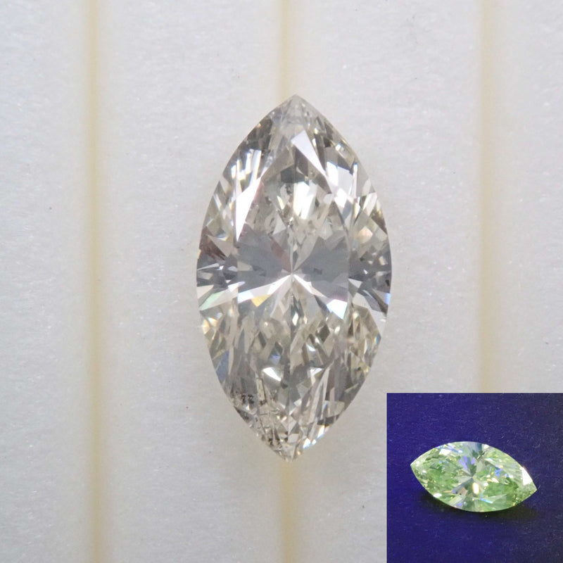 Diamond 0.536ct loose (M, SI1, Fluorescent Green)