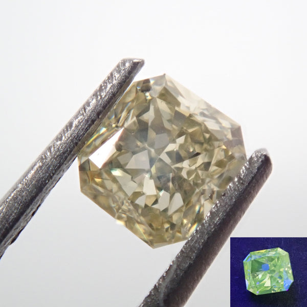 Yellow diamond 0.295ct loose (FANCY LIGHT BROWNISH YELLOW, SI1, fluorescent GREEN)