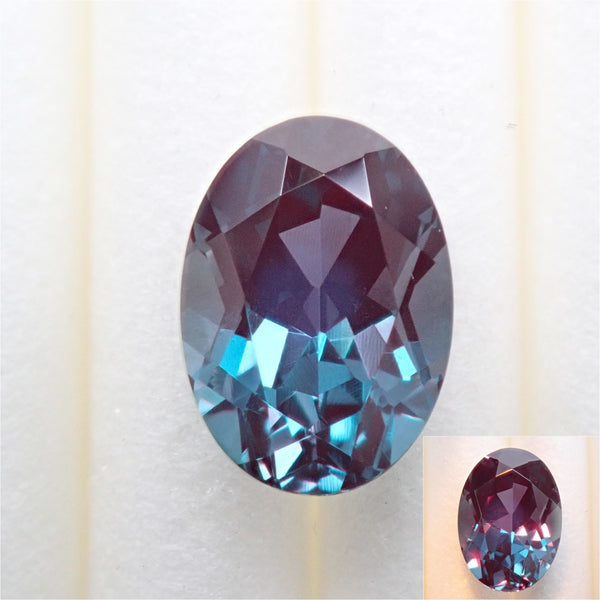 Synthetic alexandrite 1.087ct loose