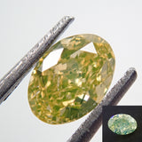 イエローダイヤモンド 0.337ctルース(FANCY YELLOW, VS2,蛍光:GREEN)