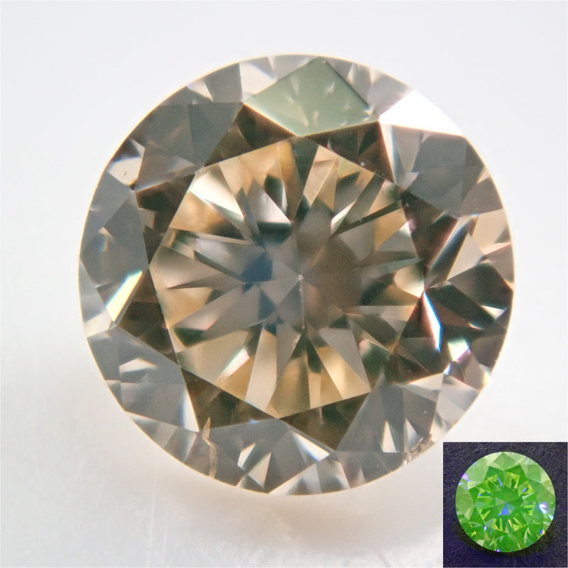 イエローダイヤモンド4.0mm/0.216ctルース (SIクラス相当・グリーン