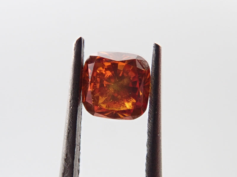 オレンジダイヤモンド 0.386ctルース(FANCY DEEP BROWNISH ORANGE, SI1)