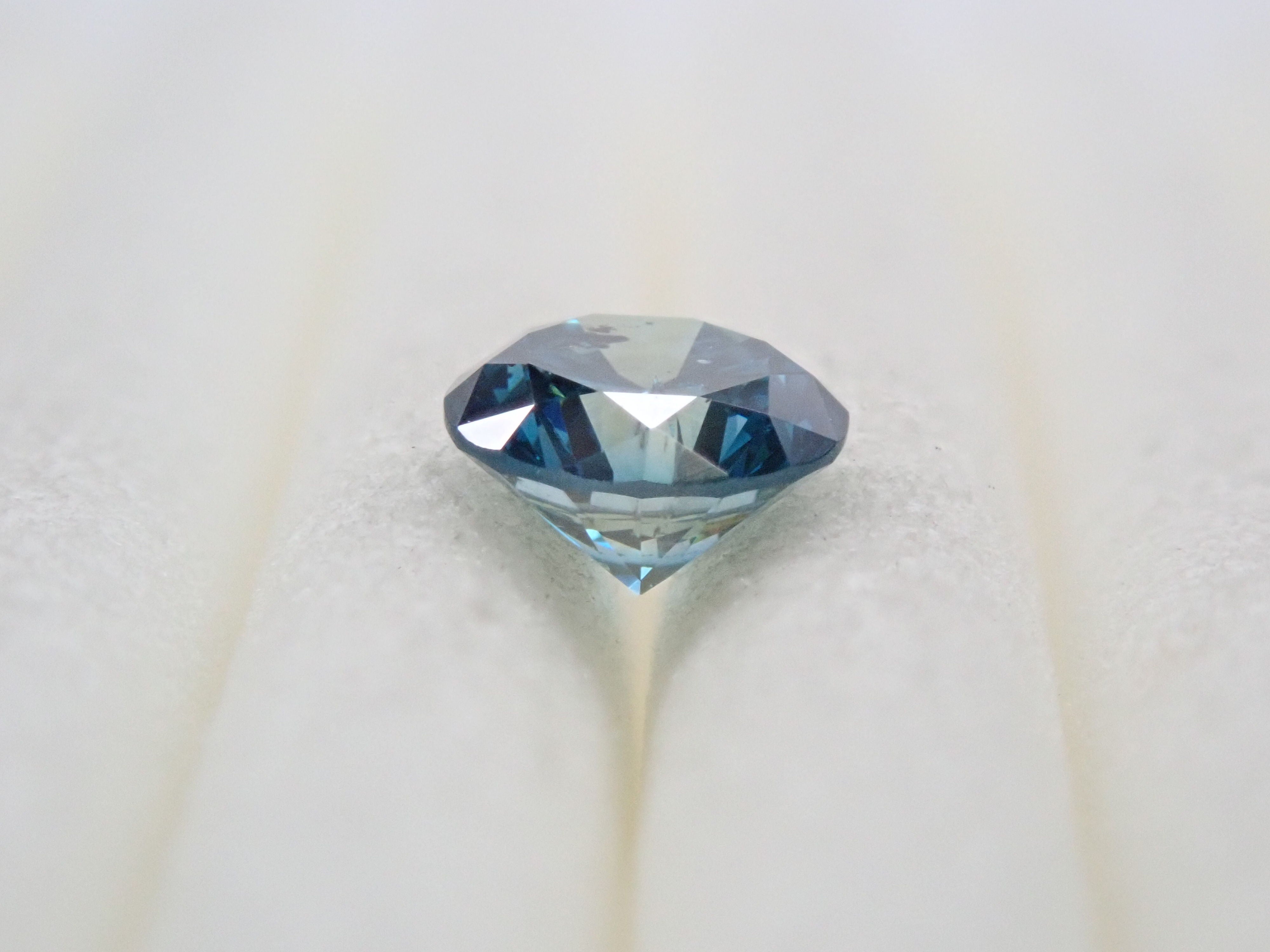 Blue Diamond (Treatment) 0.304ct Loose (Treted FANCY DEEP GREEN BLUE, I1)