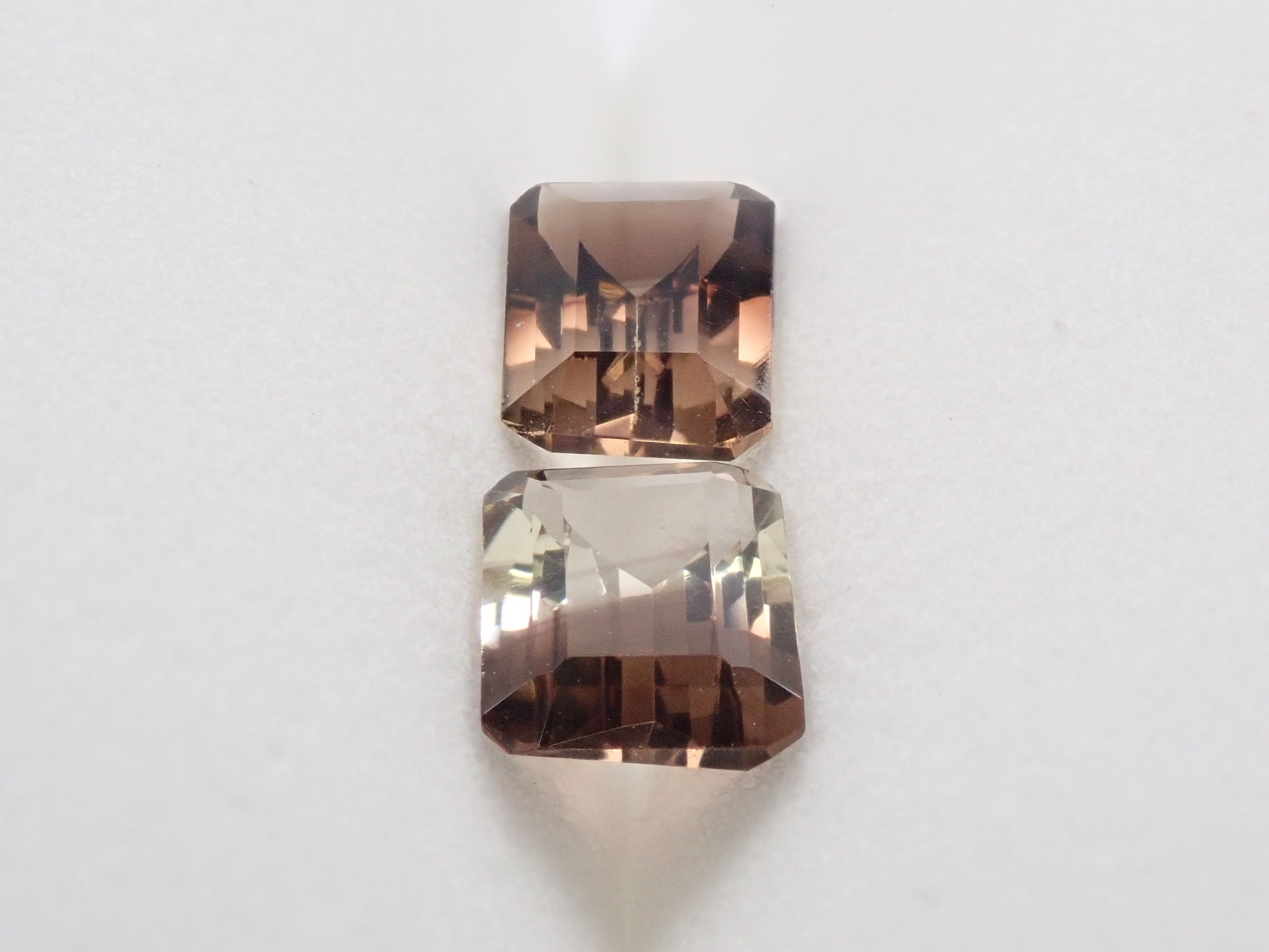 バイカラースモーキークォーツ2石セット 2.465ct