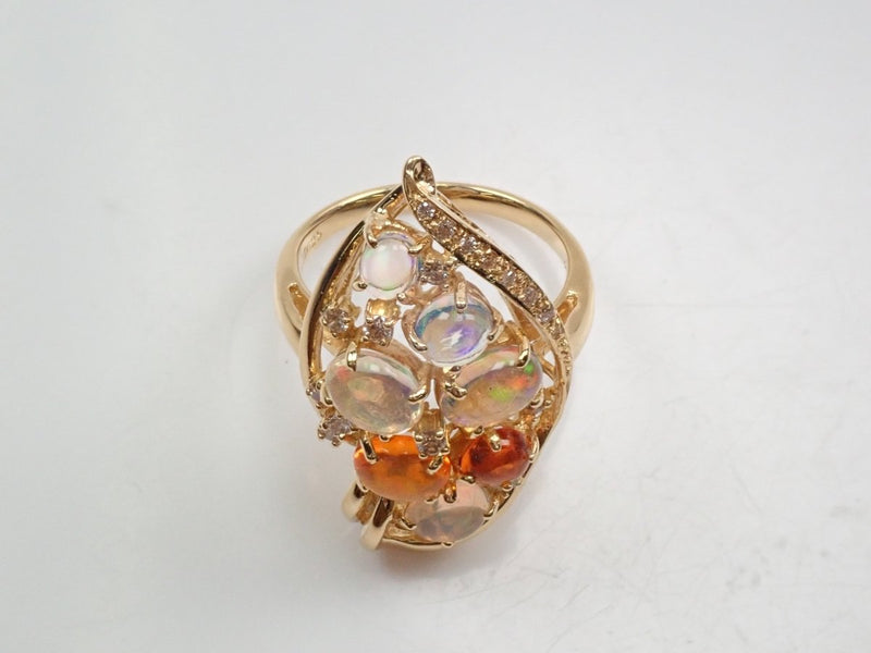 カラフリ】K18メキシコ産ファイアオパール&ウォーターオパール 2.75ct ...