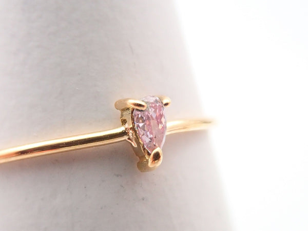 K18ピンクダイヤモンド0.040ct ピンキーリング(Fancy Puerplish Pink） - KARATZ STORE｜カラッツSTORE