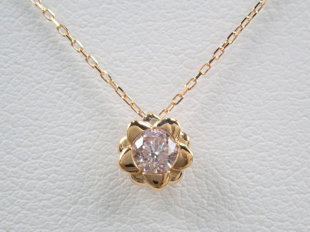 K18ピンクダイヤモンド0.157ct ペンダント（VERYLIGHTPINK/SI-1） - カラッツSTORE