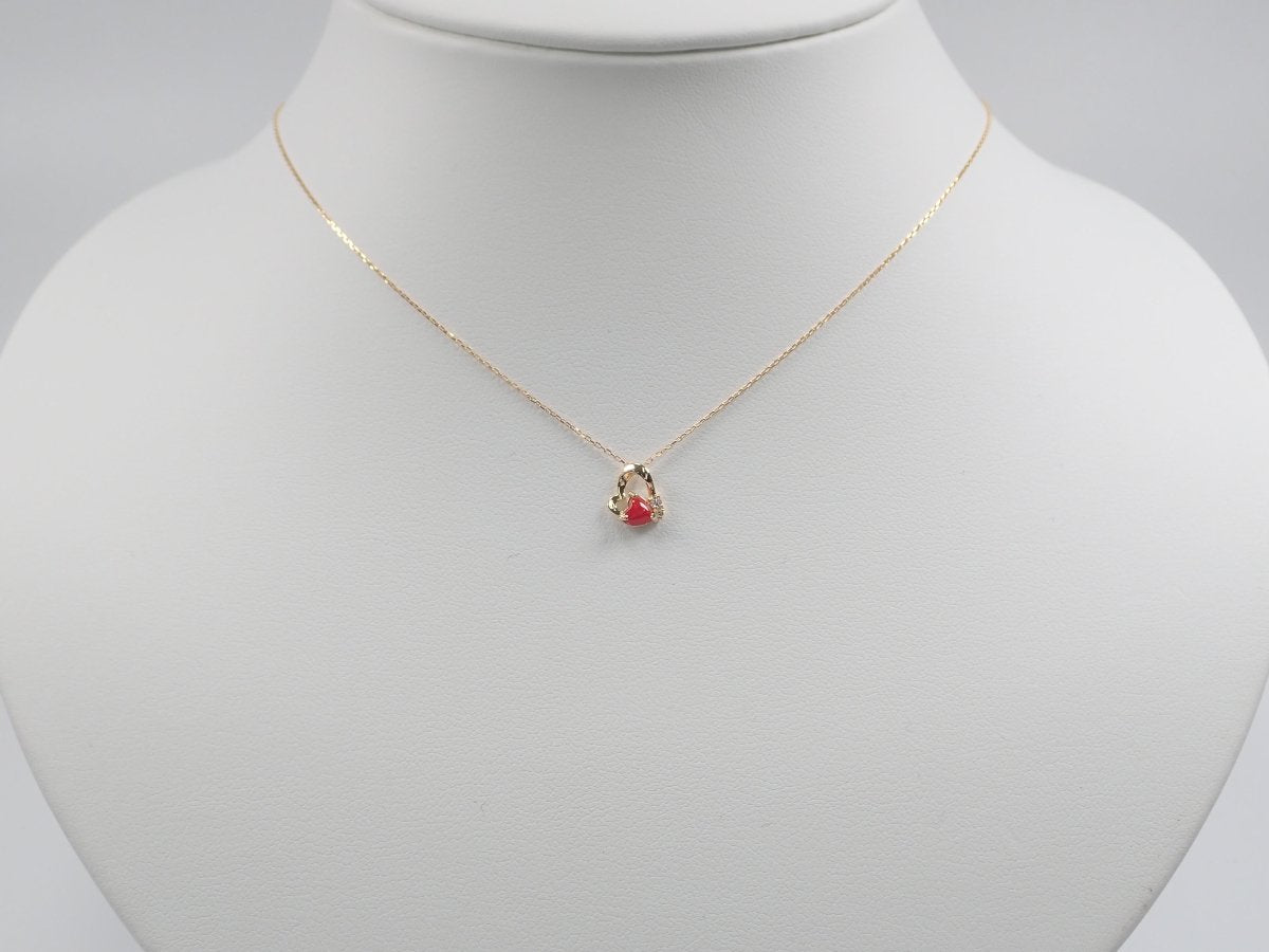 K18血赤珊瑚0.16ct ペンダント（ネックレス） - カラッツSTORE