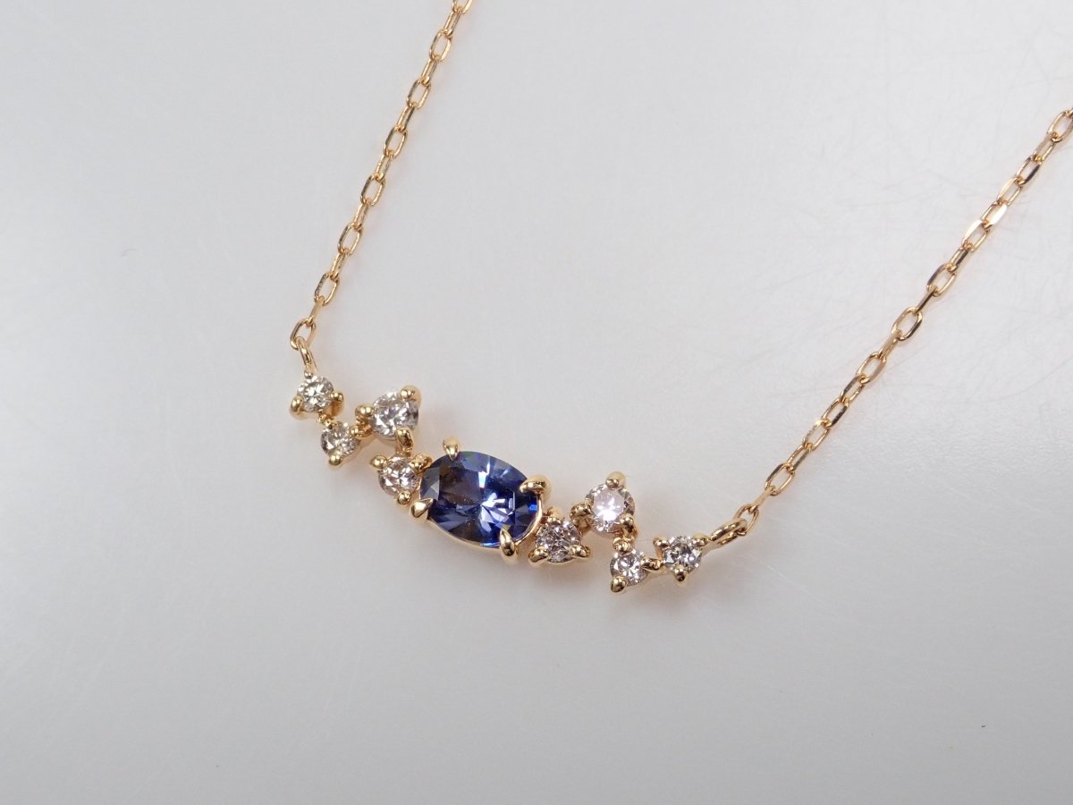 K18ベニトアイト0.16ct ペンダント（ネックレス） - カラッツSTORE