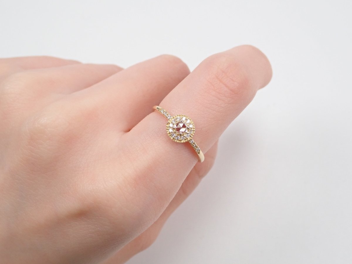 K18ダイヤモンド0.18ct リング（ローズカット） - カラッツSTORE