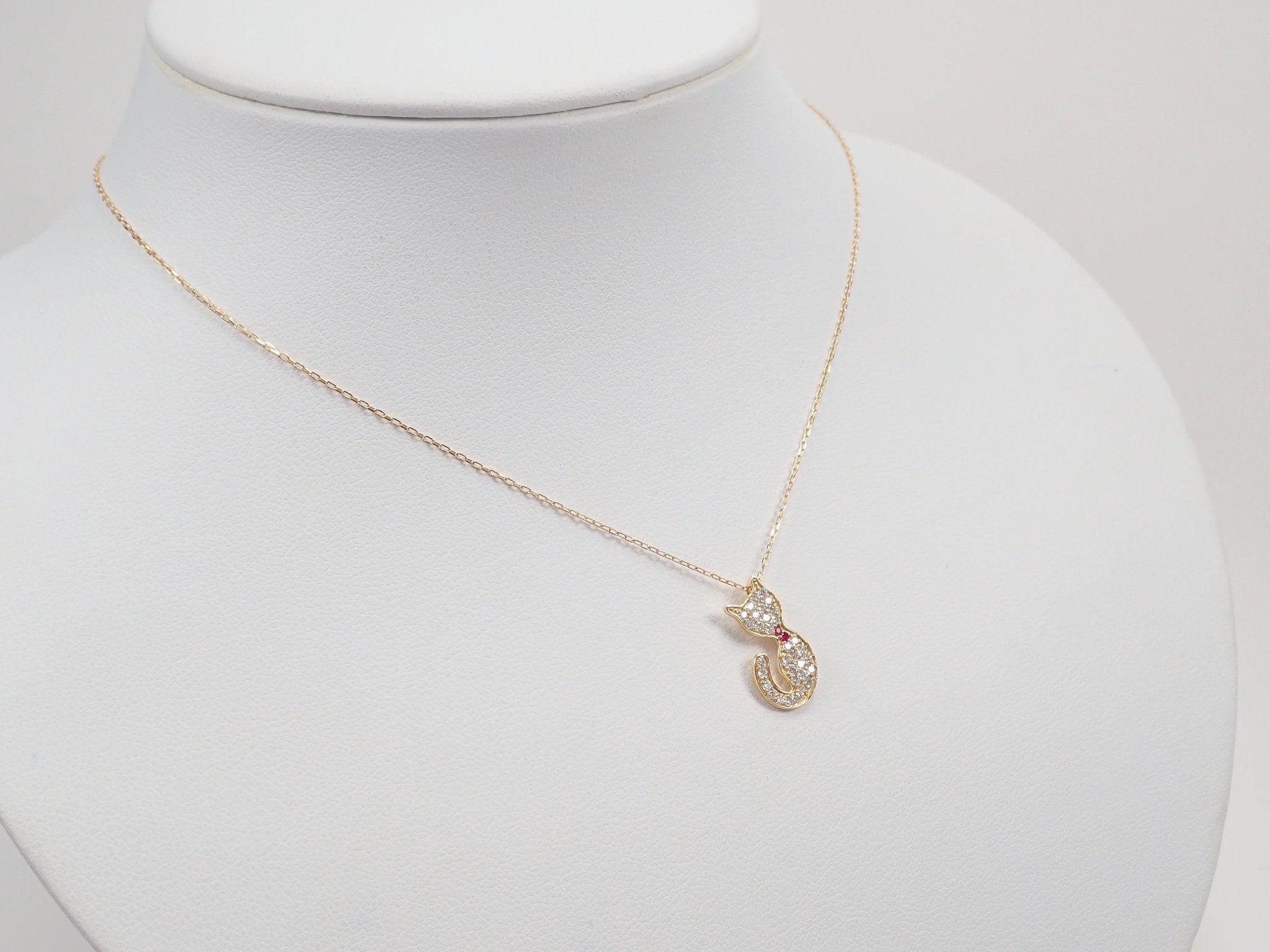 K18ダイヤモンド0.27ct ・ルビーペンダント - KARATZ STORE｜カラッツSTORE