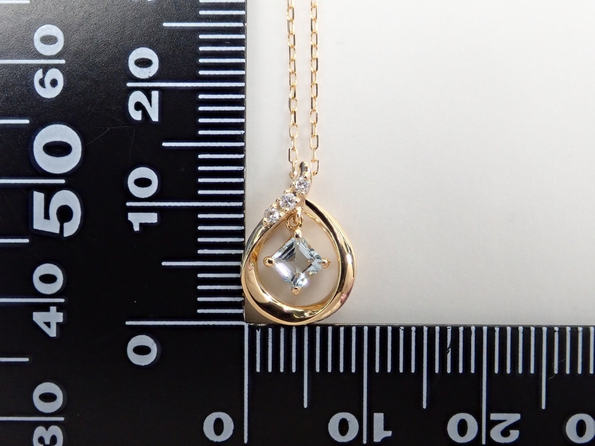 K18アクアマリン0.2ct ペンダント（ネックレス） - KARATZ STORE｜カラッツSTORE