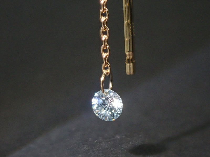 K18アイスブルーダイヤモンド0.310ct ピアス - カラッツSTORE