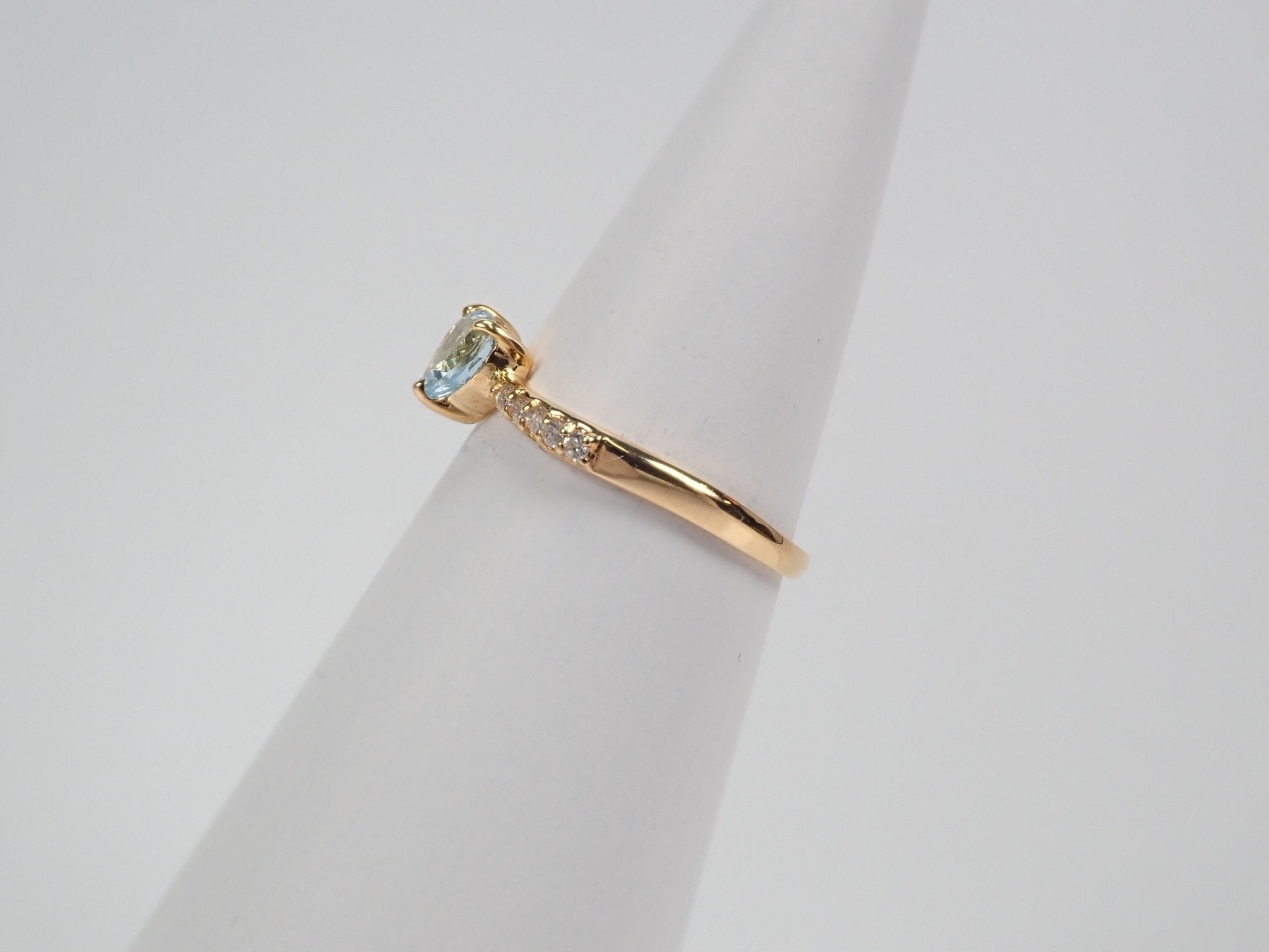 K18アクアマリン0.35ct リング - KARATZ STORE｜カラッツSTORE