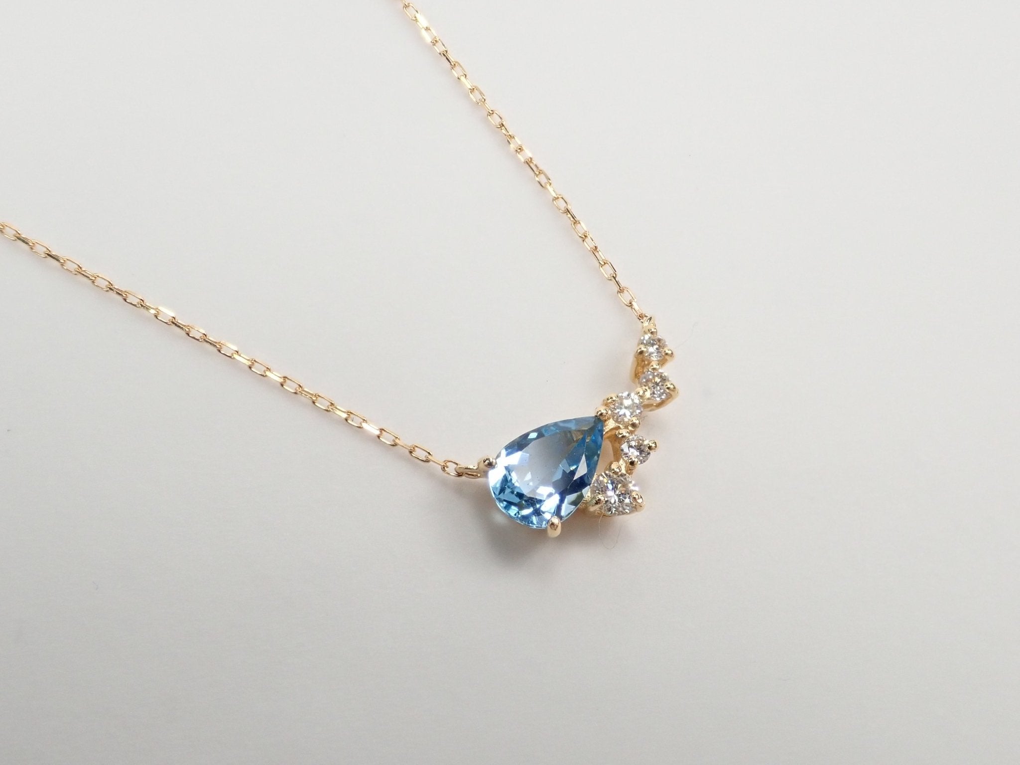 K18サンタマリアアクアマリン0.3ct ペンダント（ネックレス） - KARATZ STORE｜カラッツSTORE