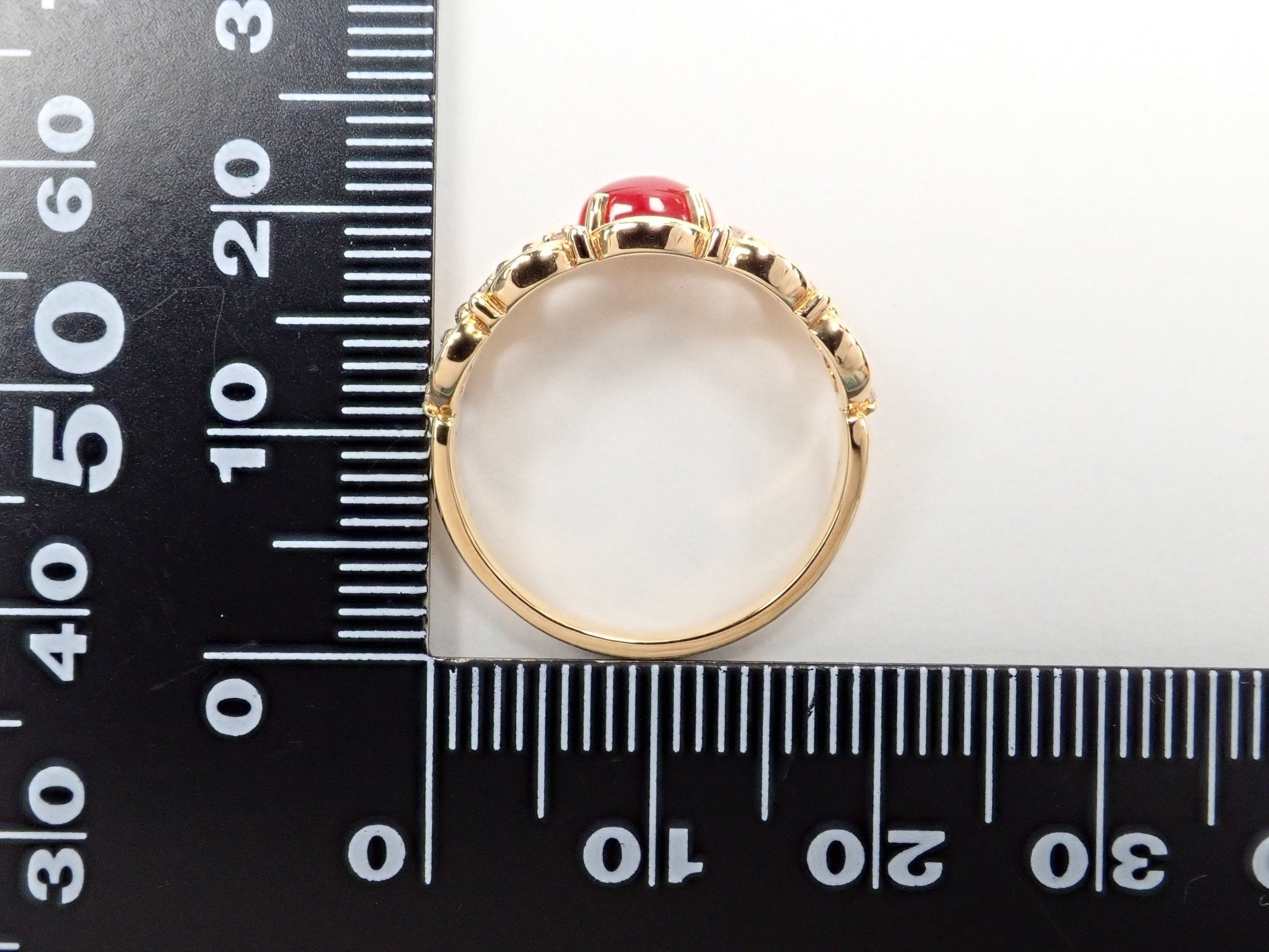 K18血赤珊瑚0.43ct リング - KARATZ STORE｜カラッツSTORE