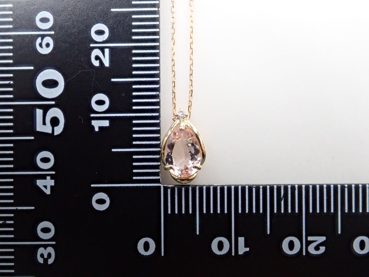 K18モルガナイト0.50ct ペンダント（ネックレス） - カラッツSTORE