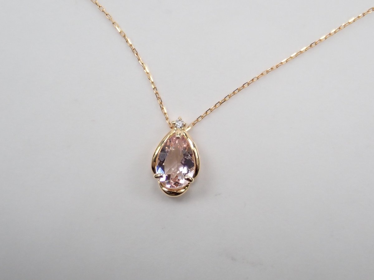 K18モルガナイト0.50ct ペンダント（ネックレス） - カラッツSTORE