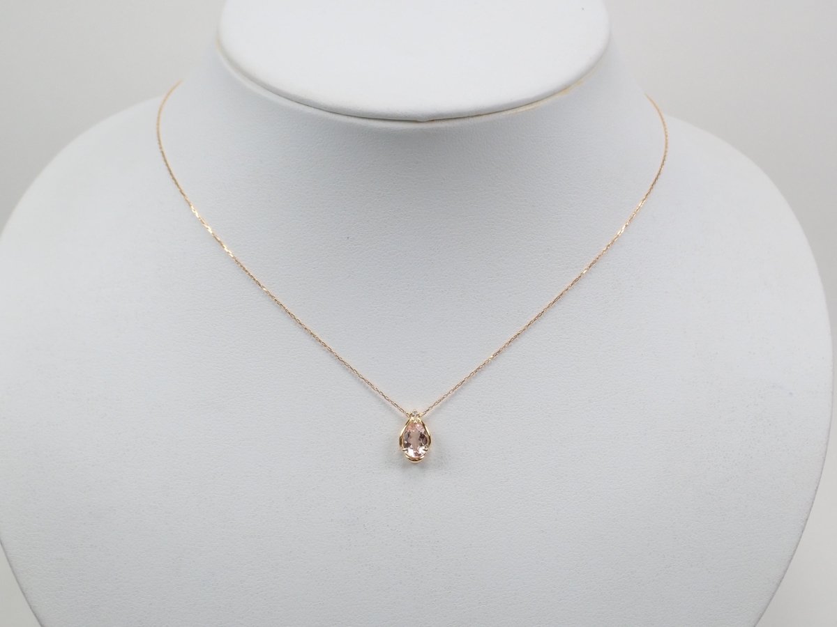 K18モルガナイト0.50ct ペンダント（ネックレス） - カラッツSTORE