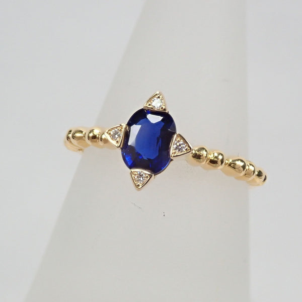 K18 Madagascar royal blue sapphire 0.67ct ring with GIA – カラッツ 