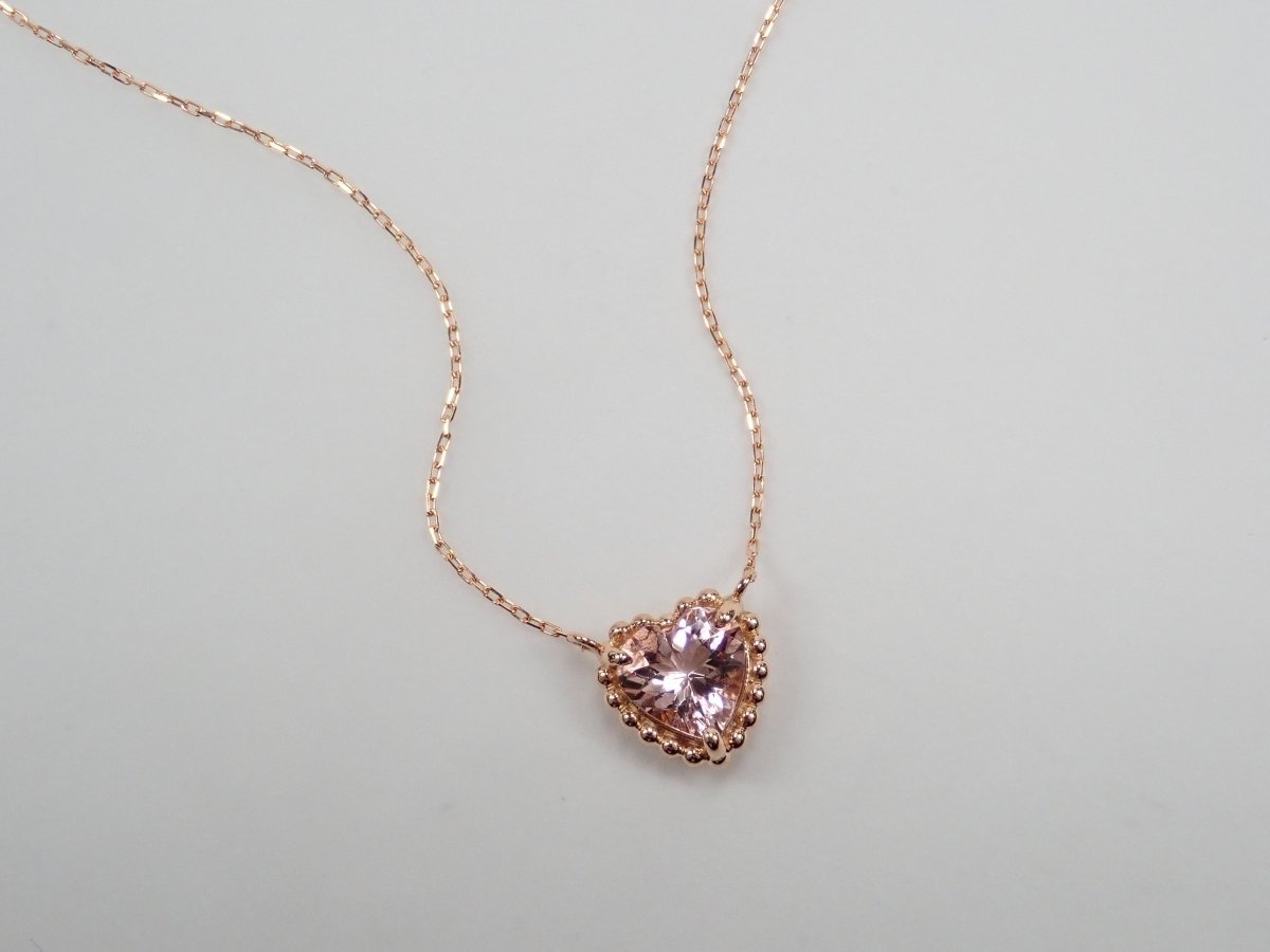 K18モルガナイト0.6ct ペンダント（ネックレス） - カラッツSTORE