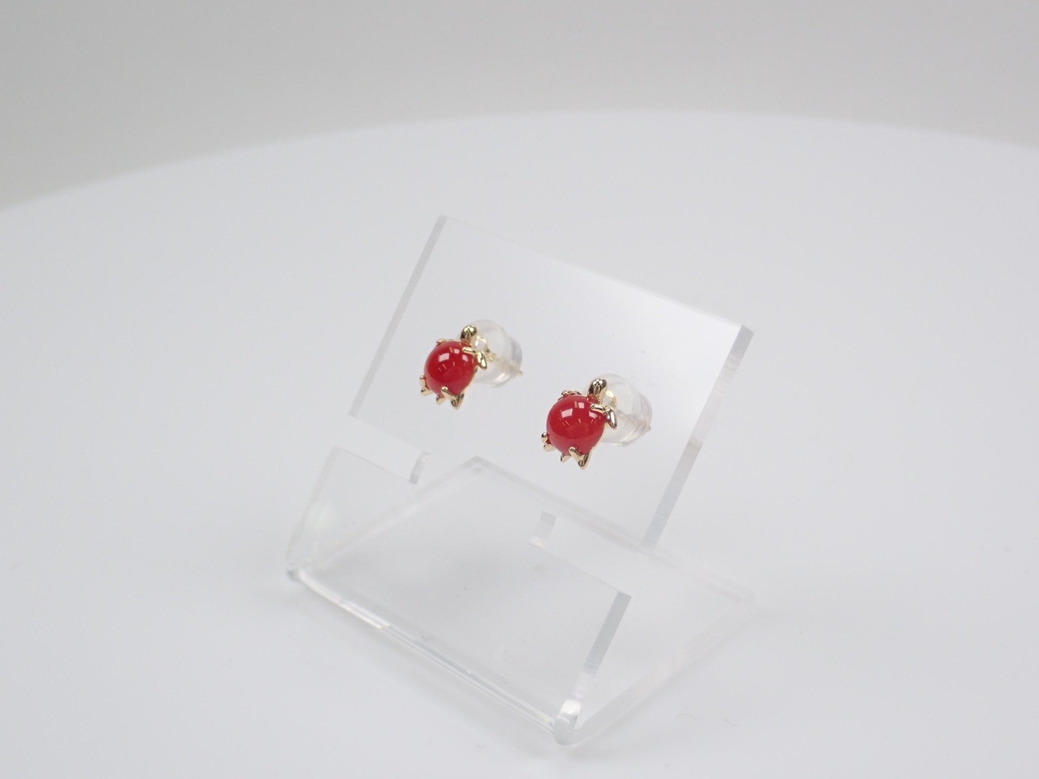 K18血赤珊瑚0.95ct ピアス - KARATZ STORE｜カラッツSTORE