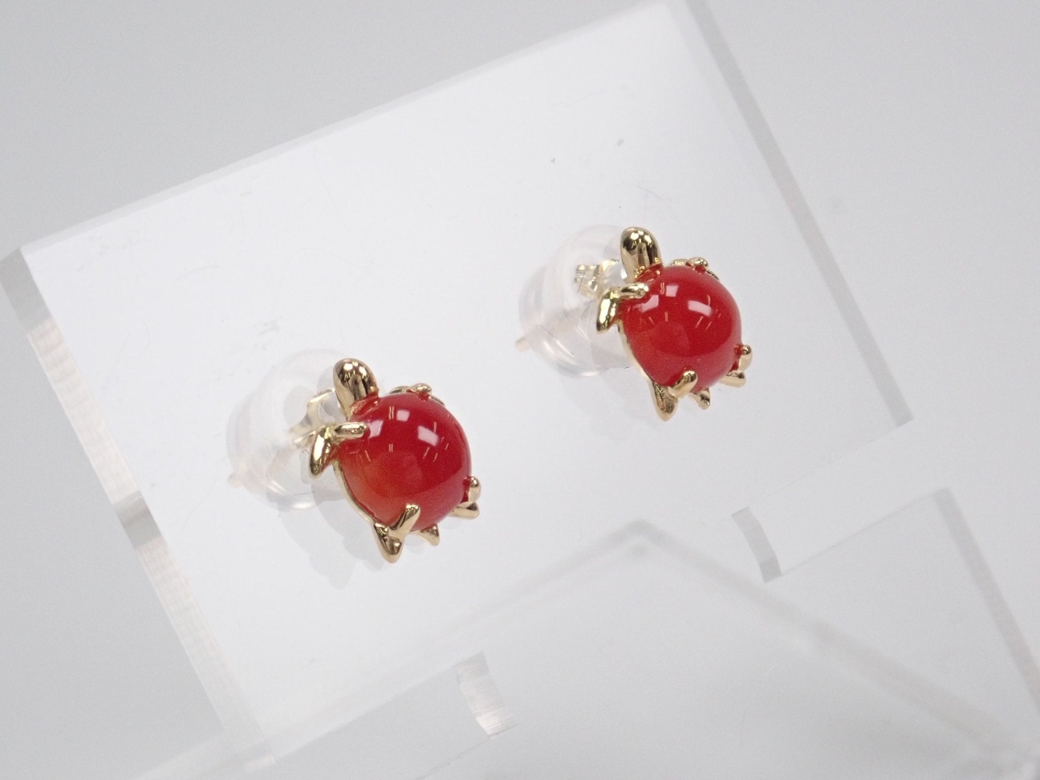 K18血赤珊瑚0.95ct ピアス - KARATZ STORE｜カラッツSTORE