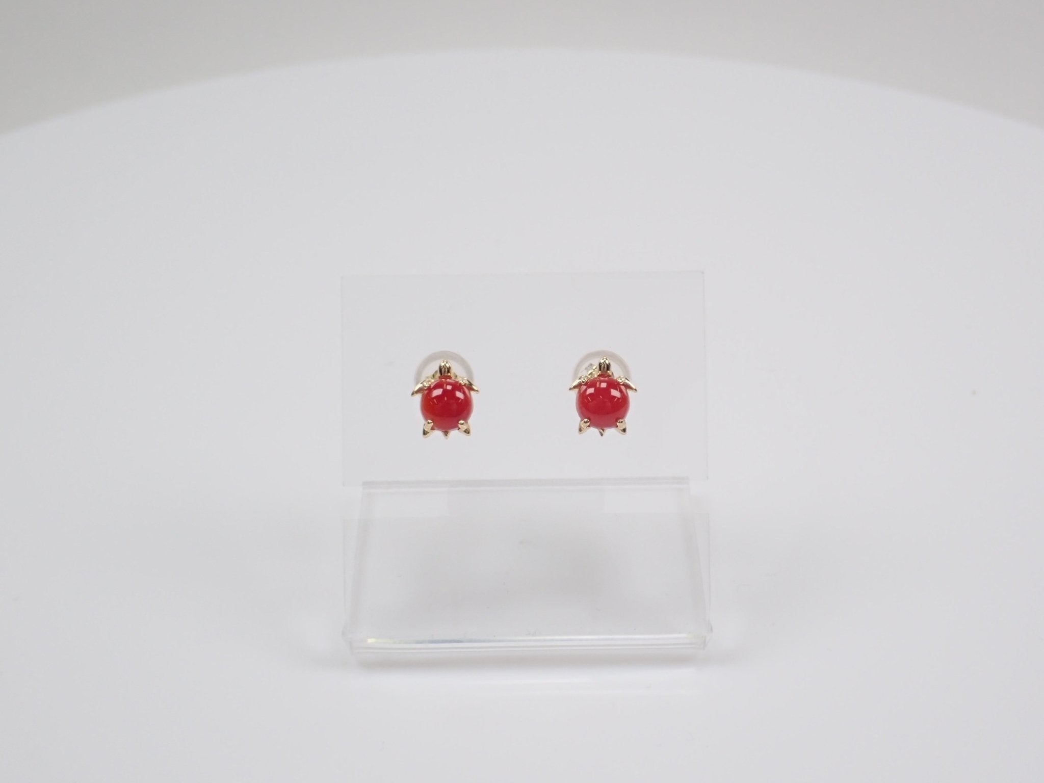 K18血赤珊瑚0.95ct ピアス - KARATZ STORE｜カラッツSTORE