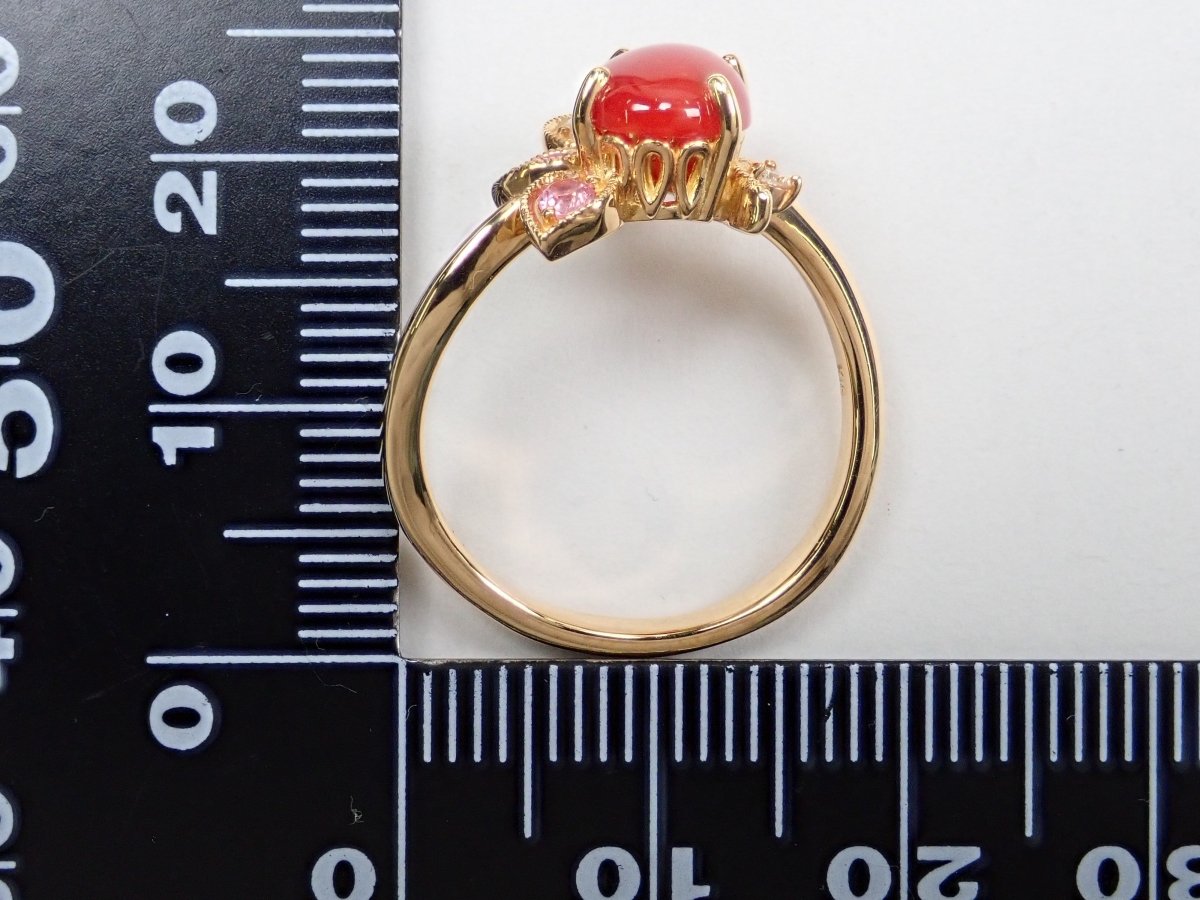 K18血赤珊瑚1.12ct・ルビーリング - カラッツSTORE