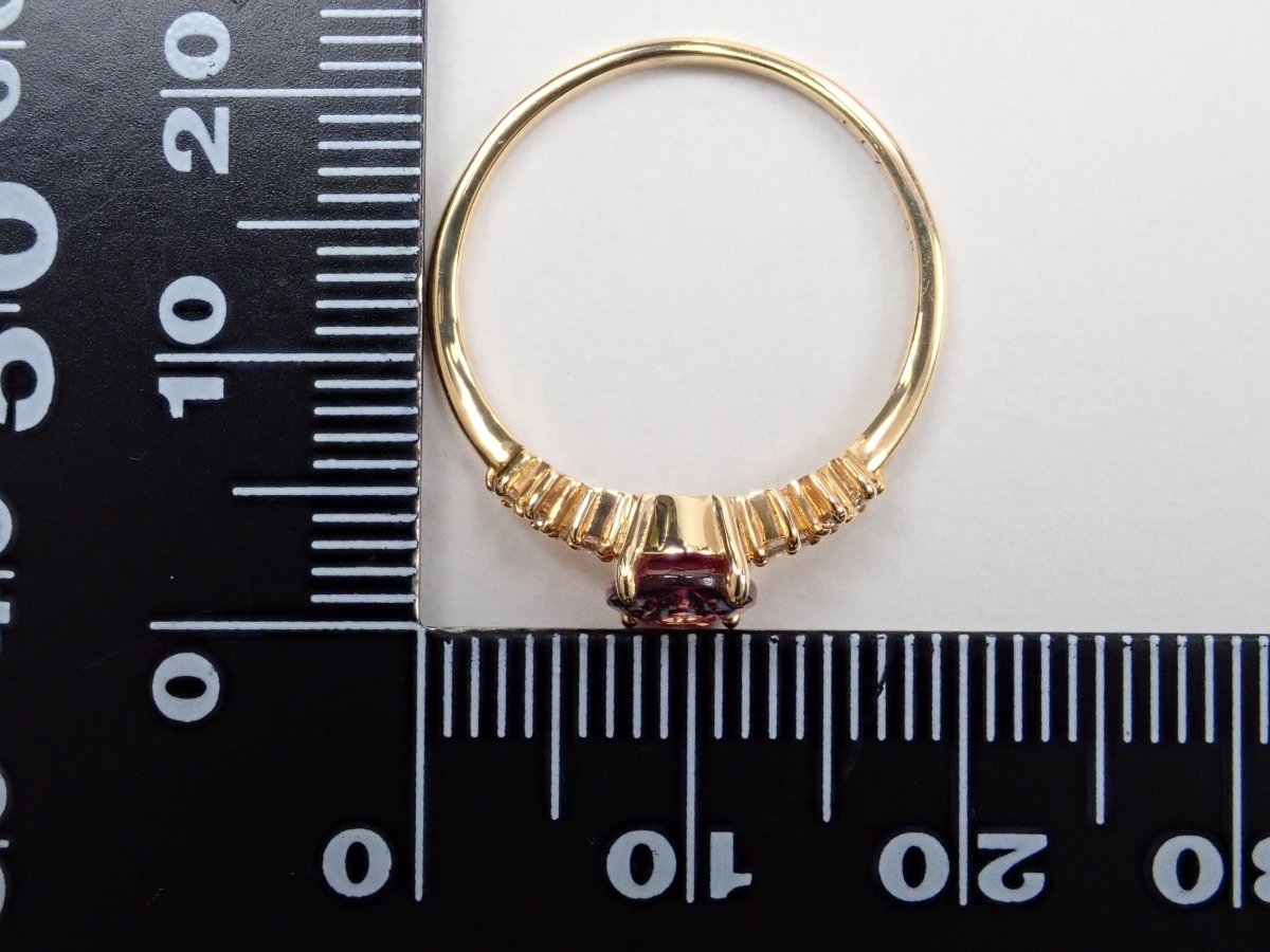 K18シャンパンガーネット1.17ct リング - カラッツSTORE