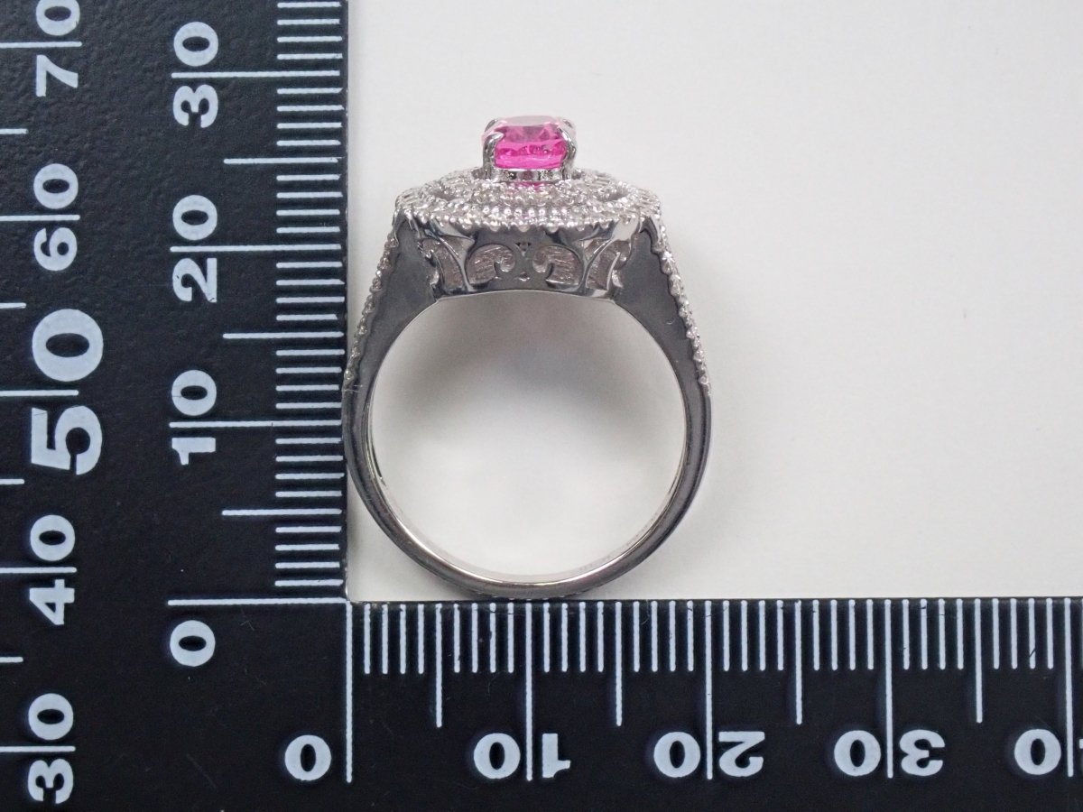 【カラフリ】K18ピンクサファイア1.286ct リング - カラッツSTORE