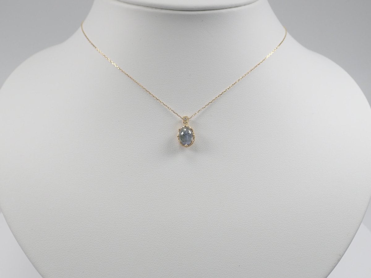 K18バイカラータンザナイトキャッツアイ1.89ct ペンダント（ネックレス） - カラッツSTORE