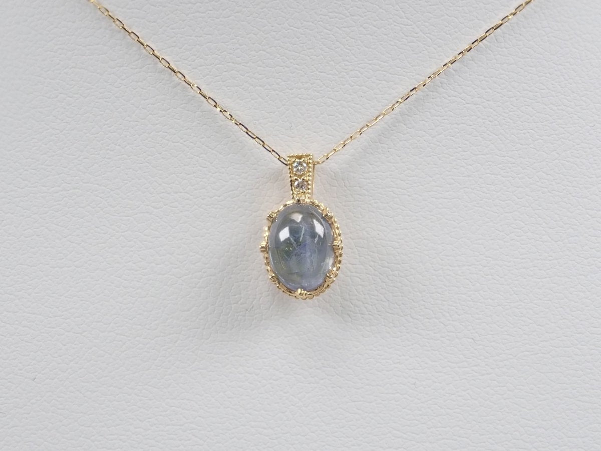 K18バイカラータンザナイトキャッツアイ1.89ct ペンダント（ネックレス） - カラッツSTORE